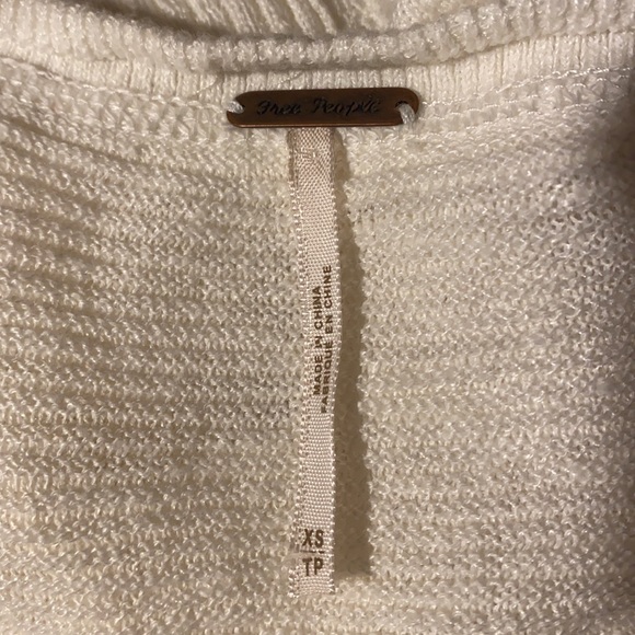 Free People Lace Road Boho Linen Oversized Pullover XS - Picture 6 of 7